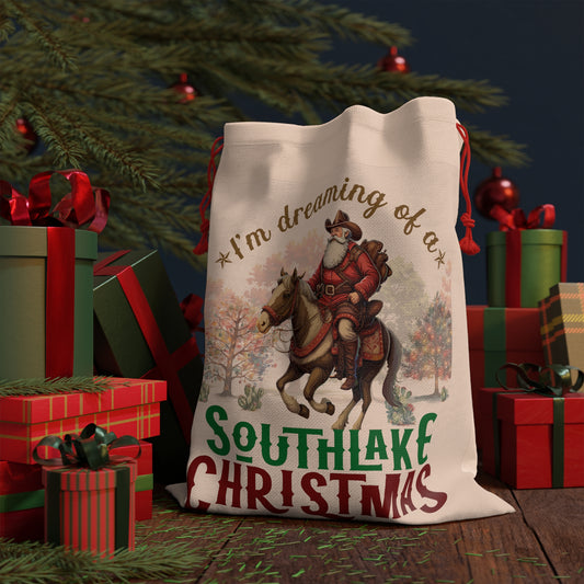 Christmas: Reusable Linen Gift Bag XL