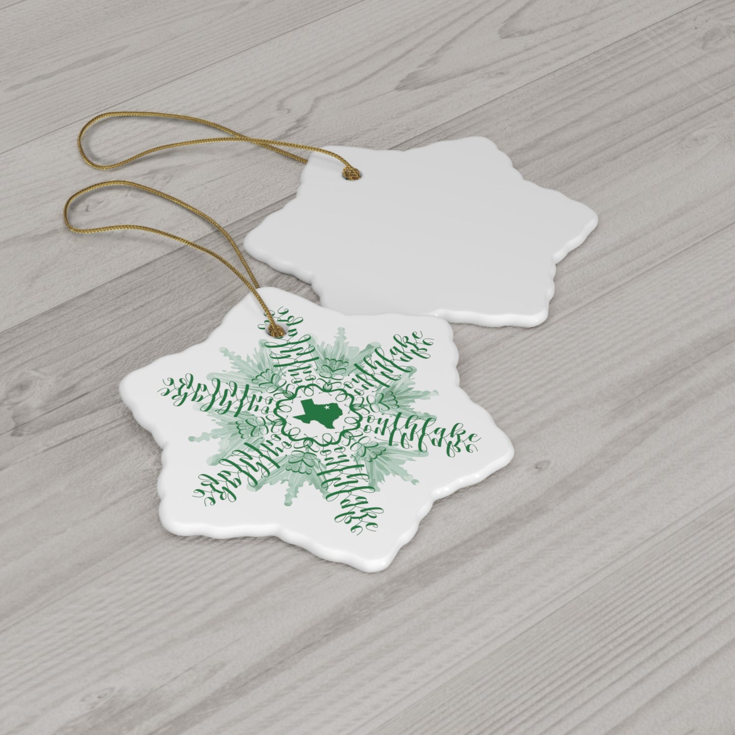 Christmas: Southlake Snowflake Ornament, ceramic