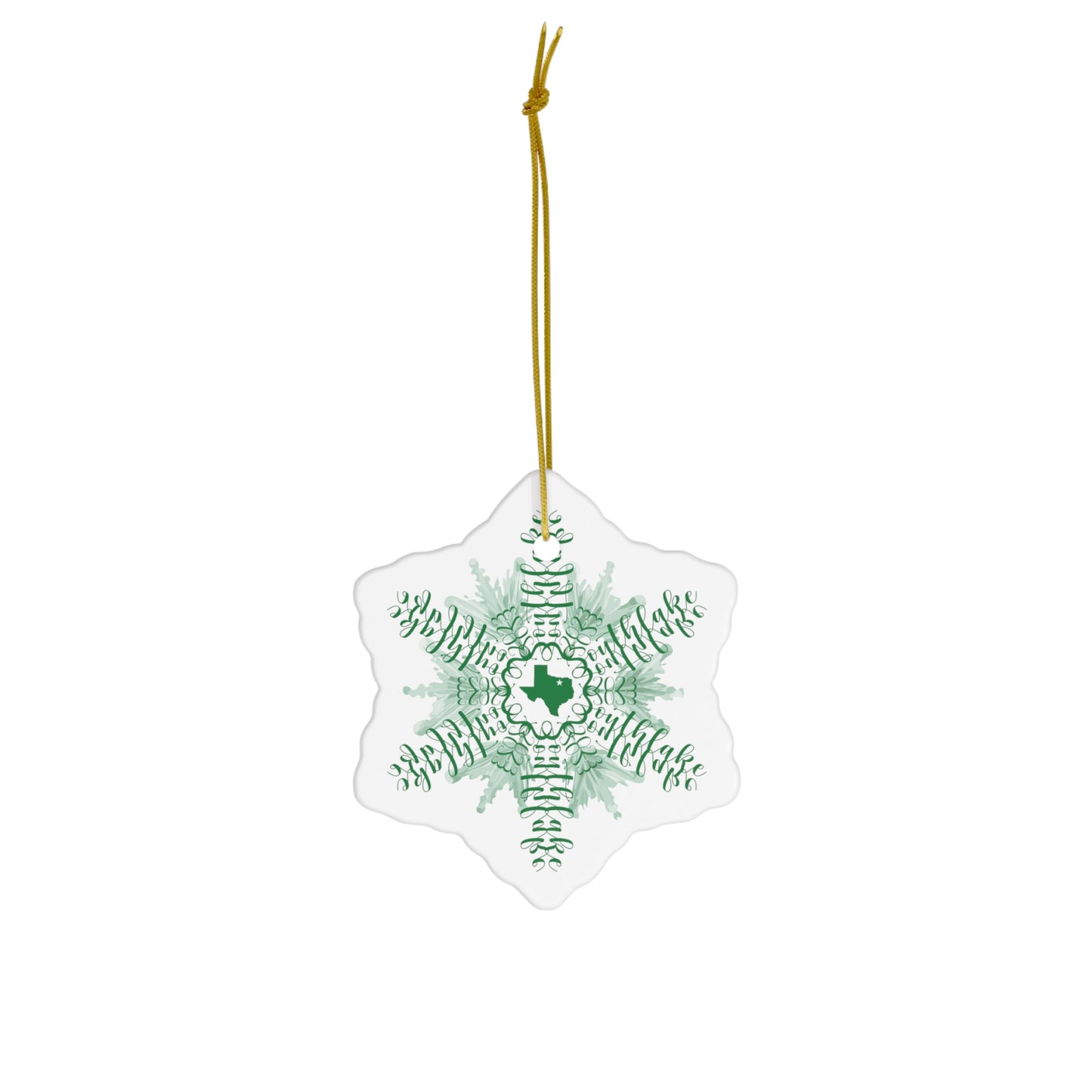 Christmas: Southlake Snowflake Ornament, ceramic